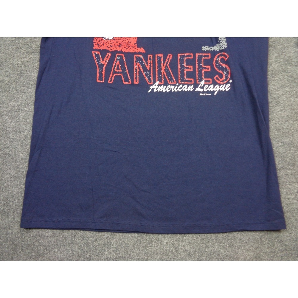Vtg Russell 90s New York Yankees T Shirt Mens XL Blue Baseball MLB NWT Deadstock - Picture 3 of 12